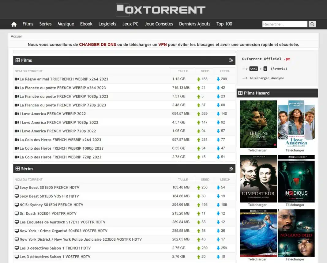 oxtorrent : sa nouvelle adresse